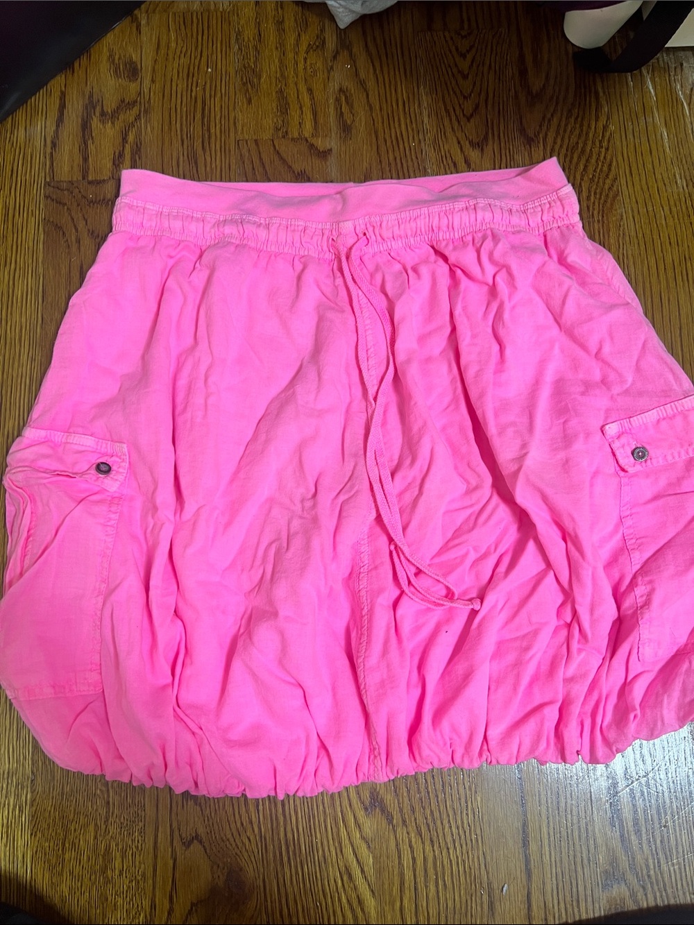 Hard Tail Women's Pink Bubble Skirt - Casual Drawstring Style